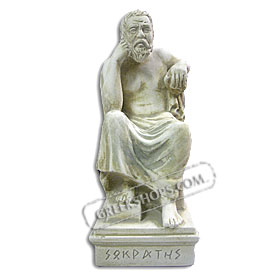 Socrates - Marble Color Statue 8" 