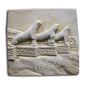 Ancient Greek Lions' Delos Magnet