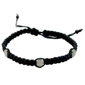 Triple Cross Adjustable black komboskini