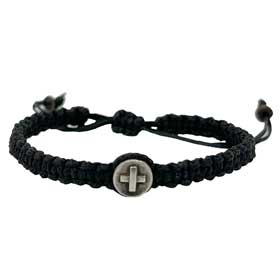 Round cross Adjustable Komboskini Bracelet