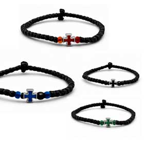 Byzantine Cross Thin Wax Komboskini (4 color options)