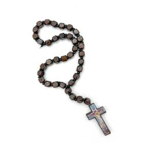36 Bead Wooden Rosary with Cross, style 201