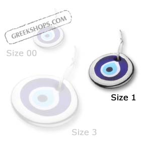 Decorative Glass Evil Eye - Platinum - Style 1_PL