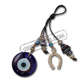 Good Luck Decorative Charm with blue glass 121102