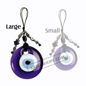 Large Blue Glass Decorative Charm 121107C