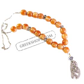 Glass Worry Beads KN41A Honey Color