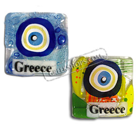 Glass Evil Eye Magnet 150115