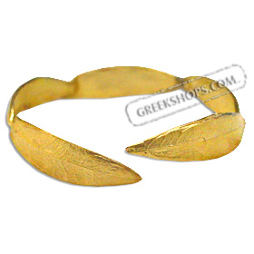 The Elaia Collection - Gold Plated Sterling Silver Bracelet - Olive Leaf