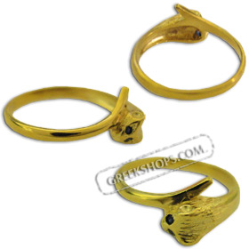 14k Gold Ring - Greek Island Cat (Size 7)