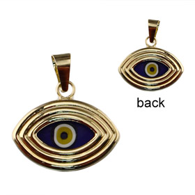 9k Gold Pendant - Evil Eye (17mm)