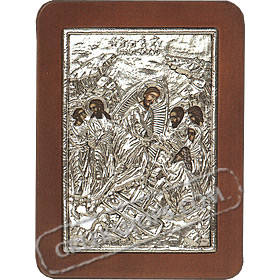 G0230 Orthodox Saint Silver Icon - Anastasi ( Resurrection ) 13x19cm