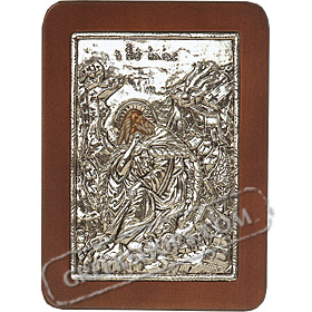 G0233 Orthodox Saint Silver Icon - Profitis Ilias ( Elijah the Profit ) 13x19cm