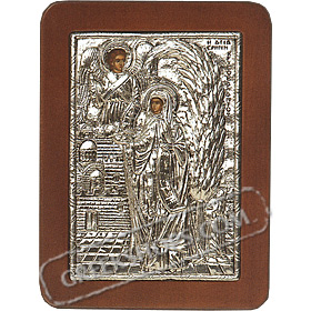 G0236 Orthodox Saint Silver Icon - Agia Irini ( Saint Irene ) Chrisovalantou 13x19cm