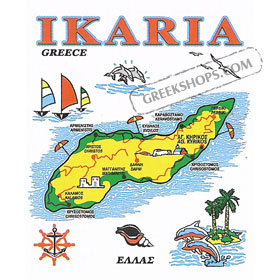 Greek Island Ikaria Tshirt T314