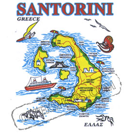 Greek Island Santorini Tshirt TS327