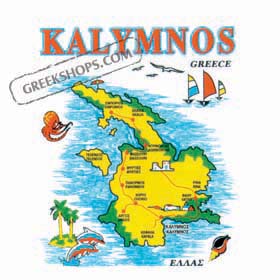 Greek Island Kalymnos Tshirt D335A