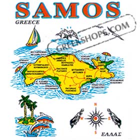 Greek Island Samos Tshirt D335A