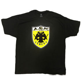 AEK Logo 100% Cotton Tshirt in Black 