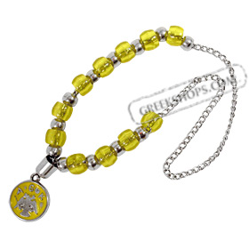 A.E.K. Greek Sports Team Worrybeads on Metal Chain