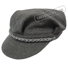 Women's Grey Wool Greek Fisherman's Hat