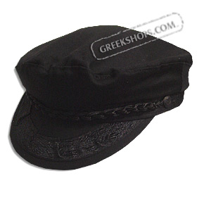 Greek Fisherman's Hat - Cotton - Black
