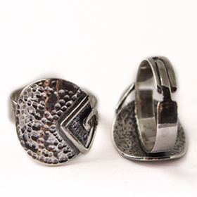 Neoclassic Collection :: Square Spiral Motif Adjustable Ring (17mm)