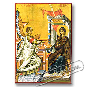 The Annunciation (5x7") Hand-made Icon