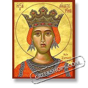 St. Katherine  (8''X10'') Hand-made Icon