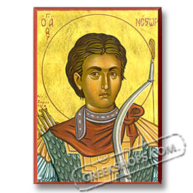 St. Nestor (5x7") Hand-made Icon