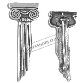 Sterling Silver Brooch - Ionic Column (40mm)
