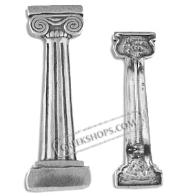 Sterling Silver Brooch - Full Ionic Column (54mm)