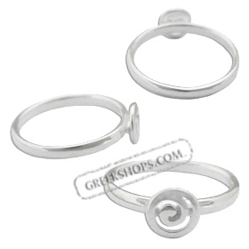 Sterling Silver Ring - Swirl Motif 7mm