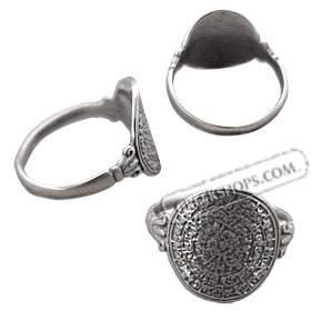 Sterling Silver Ring - Phaistos Disc (15mm)