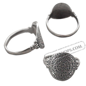 Sterling Silver Ring - Phaistos Disc (13mm)
