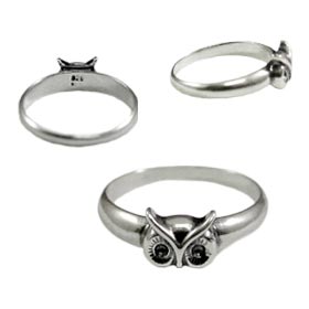 Sterling Silver Ring - Owl Eyes 