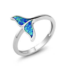 Sterling Silver and Natural Doplhin Tail Ring