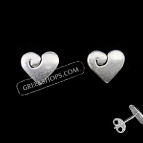 Sterling Silver Post Earrings Heart (7mm)