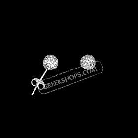 The Rio Collection - Swarovski Crystal Ball Post Earrings White (6mm)