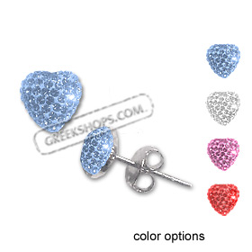The Rio Collection - Swarovski Crystal Heart Post Earrings (4 color options)
