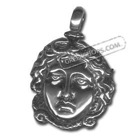 Sterling Silver Pendant - Medusa Large (30mm)