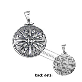 Sterling Silver Pendant - Vergina Star (23mm)