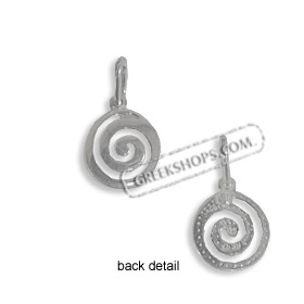 Sterling Silver Pendant - Swirl Motif (12mm)