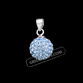 The Rio Collection - Swarovski Crystal Ball Pendant Blue (10mm)