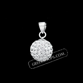 The Rio Collection - Swarovski Crystal Ball Pendant White (10mm)