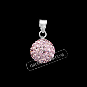 The Rio Collection - Swarovski Crystal Ball Pendant Pink (10mm)