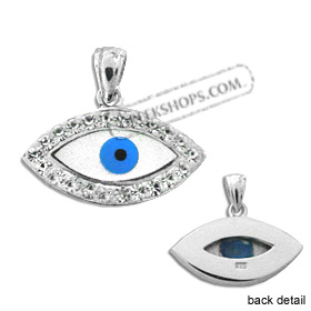 The Amphitrite Collection - Sterling Silver Pendant - Mother of Pearl Mati w/ Swarovski (23mm)