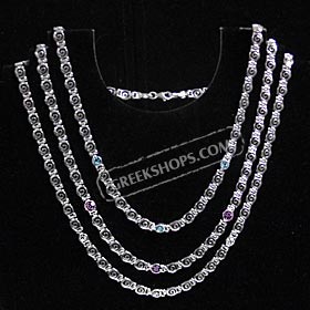 Sterling Silver Necklace - Swirl Link Circle (.5cm)