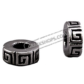 Pandora Compatible Sterling Silver Greek Key Bead (4mm) - Fits all Charm Bracelets