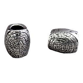 Pandora Compatible Sterling Silver Minoan Phaistos Disk Bead (12mm) - Fits all Charm Bracelets