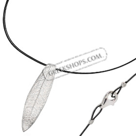 The Elaia Collection - Sterling Silver Necklace - Olive Leaf